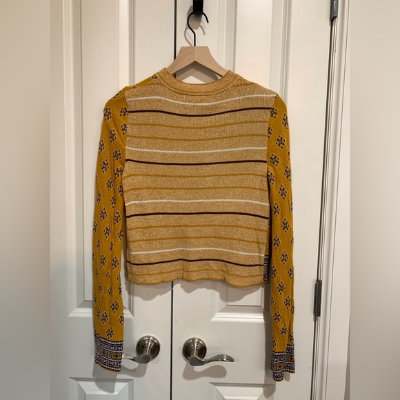 Free People sweater, sz S, gold - Picture 2 of 8